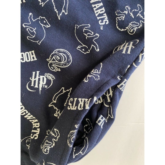Harry Potter Hogwarts Sweat Pants Drawstring Front Size Large EUC blue and white - Picture 5 of 8